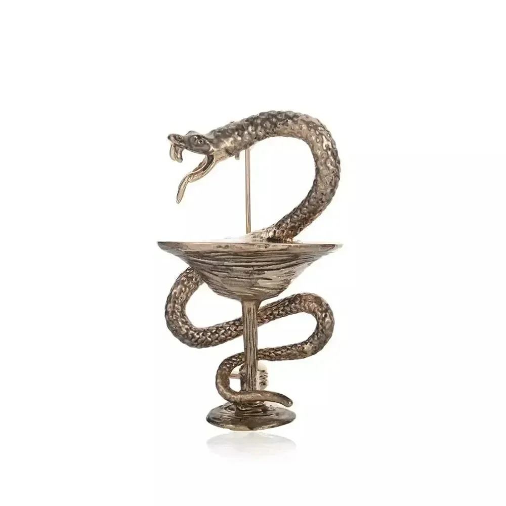 Memorial Cup with Snake Brooch